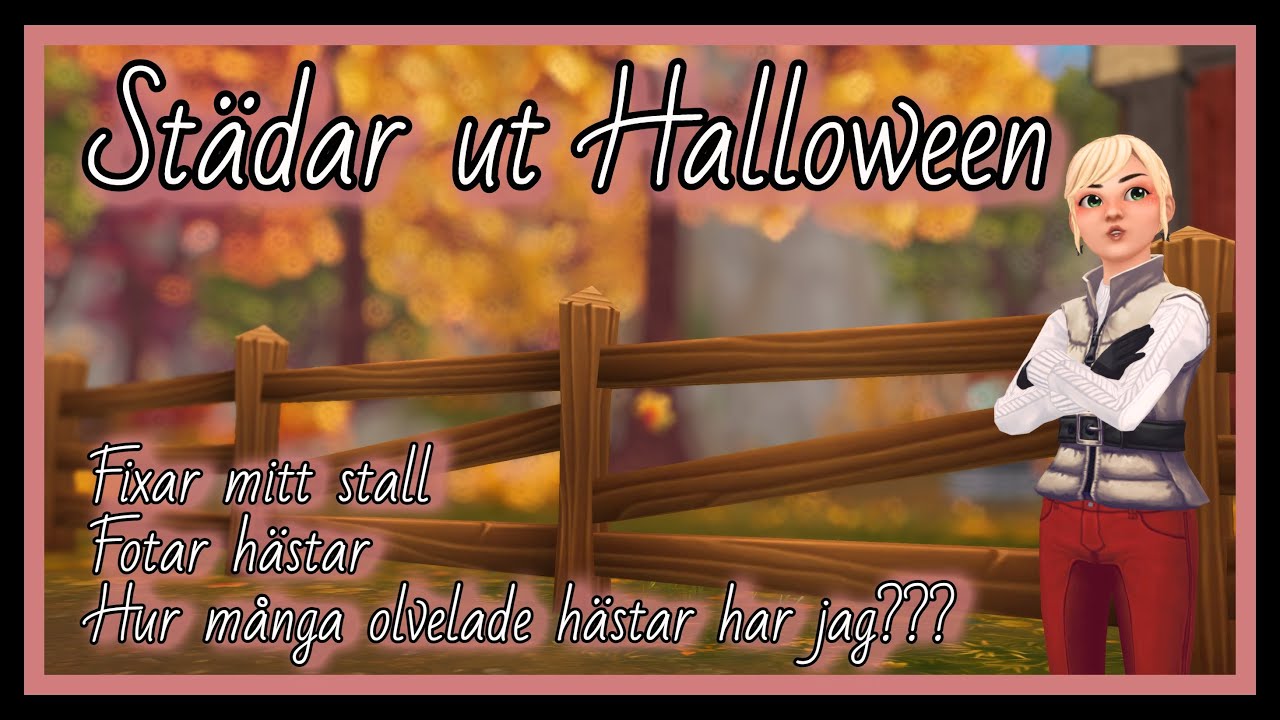 Städar ut halloween och fixar i ordning mitt stall