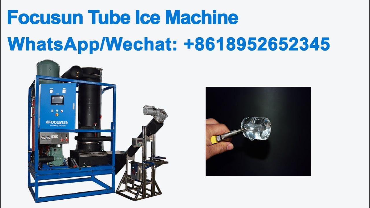 Focusun 3Ton Tube Ice machine with semi-automatic Ice Packing machine.