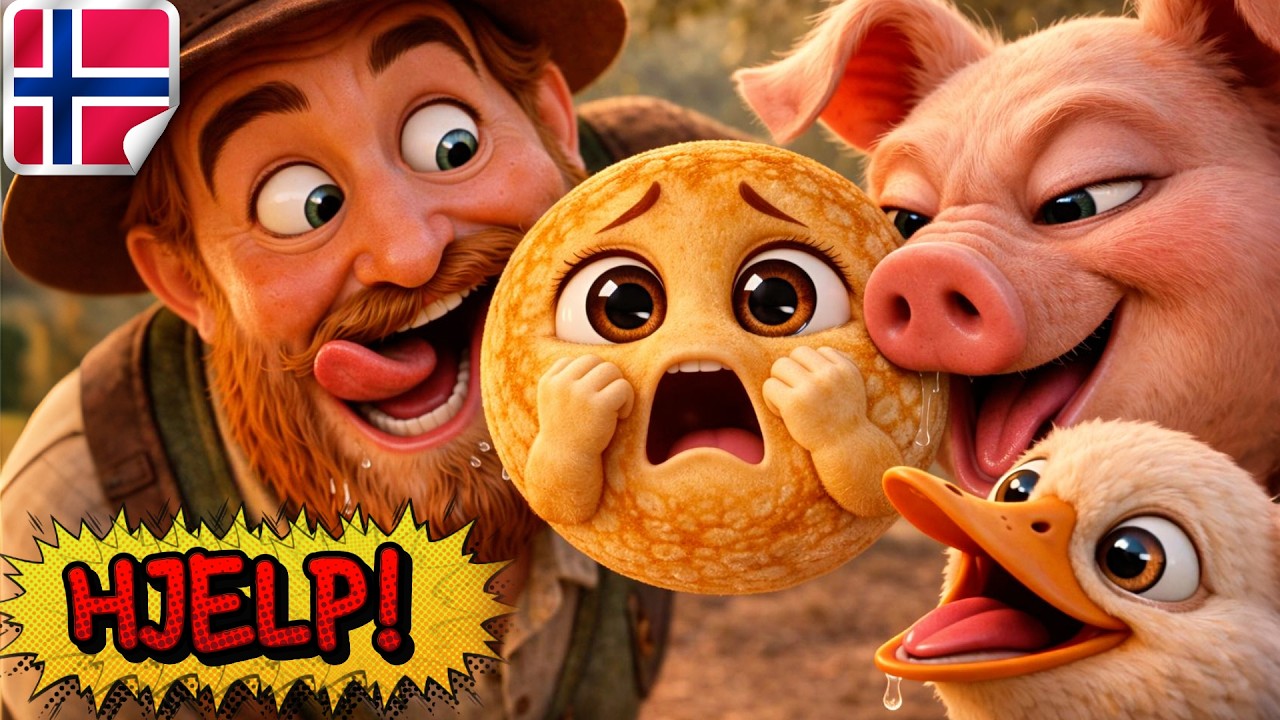 Pannekaka 🥞 | Klassisk norsk eventyr som barnesang | Jam med Lam