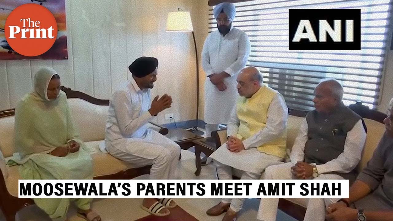 Punjabi singer Moosewala’s parents meet Amit Shah in Chandigarh