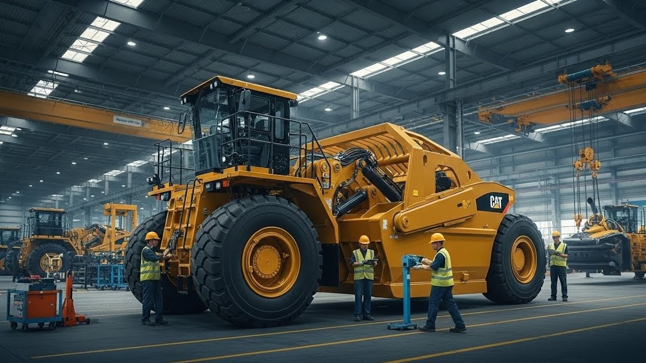 Inside the CAT Scraper Factory 🚜🛠️ | How Wheel Tractor-Scrapers Are Built Full Manufacturing Process