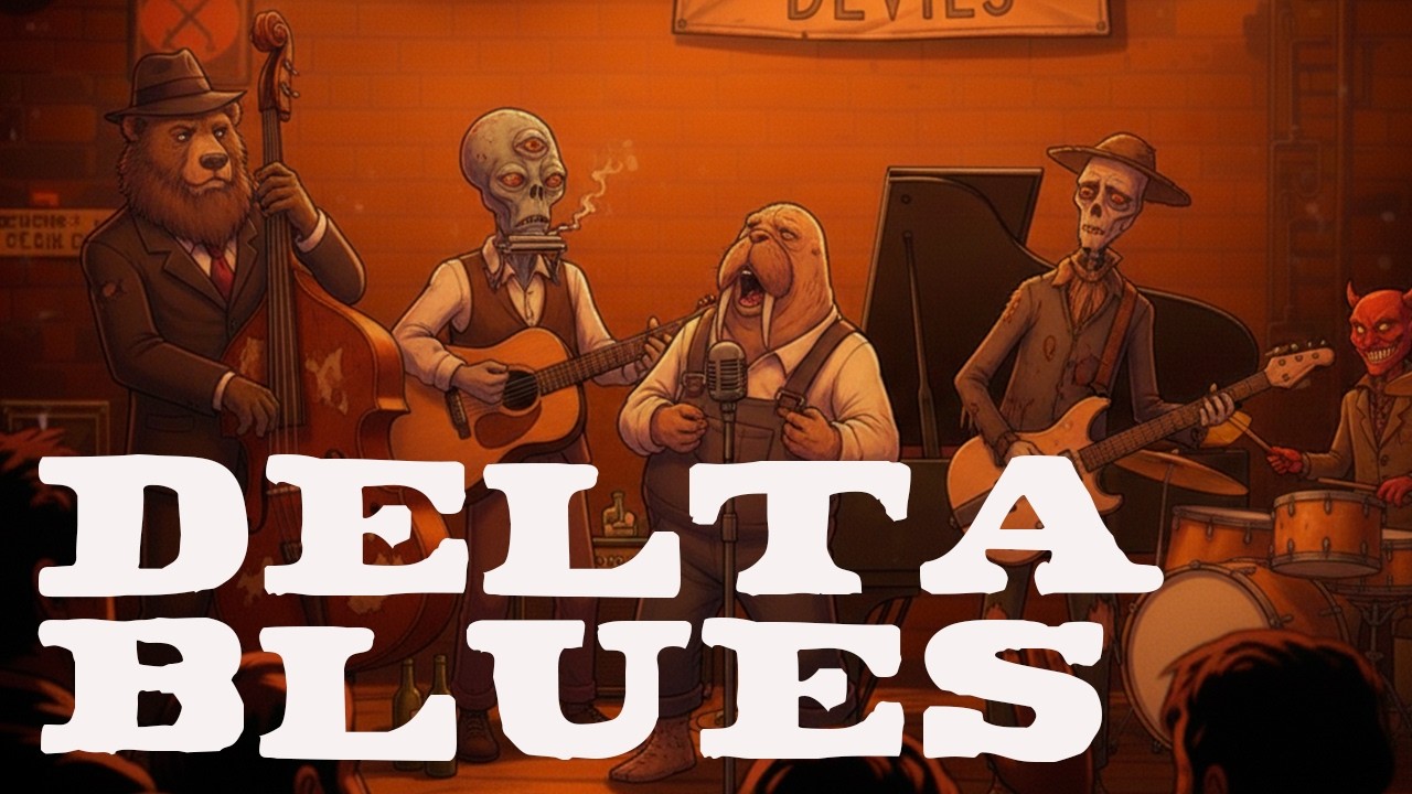 Slow Delta Blues for Late Night Focus | Breath Harmonica Session – Basement 12 Club