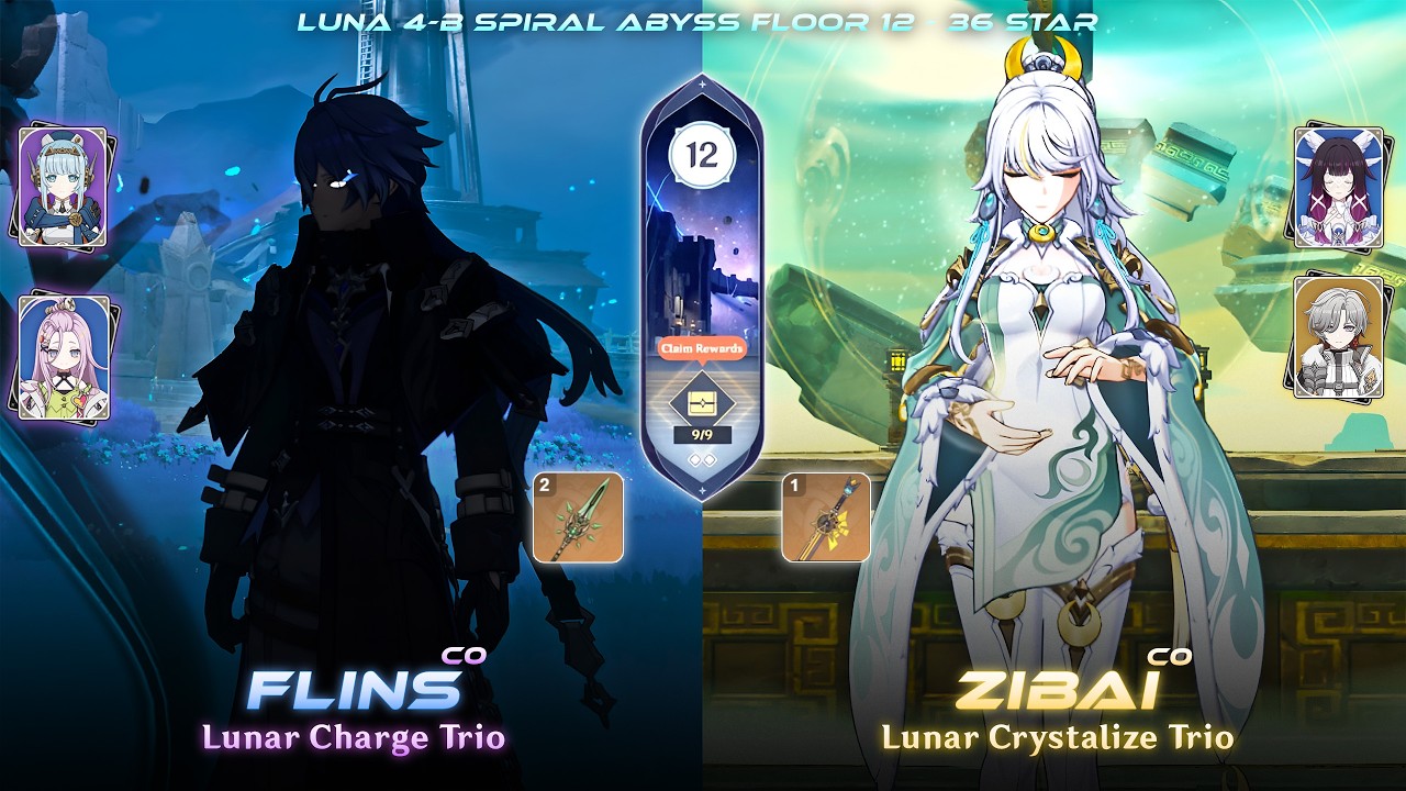 Deadly Trio comp | C0R0 Flins Trio & C0R0 Zibai Trio | New 6.3 B Spiral Abyss - Floor 12 - 9 stars