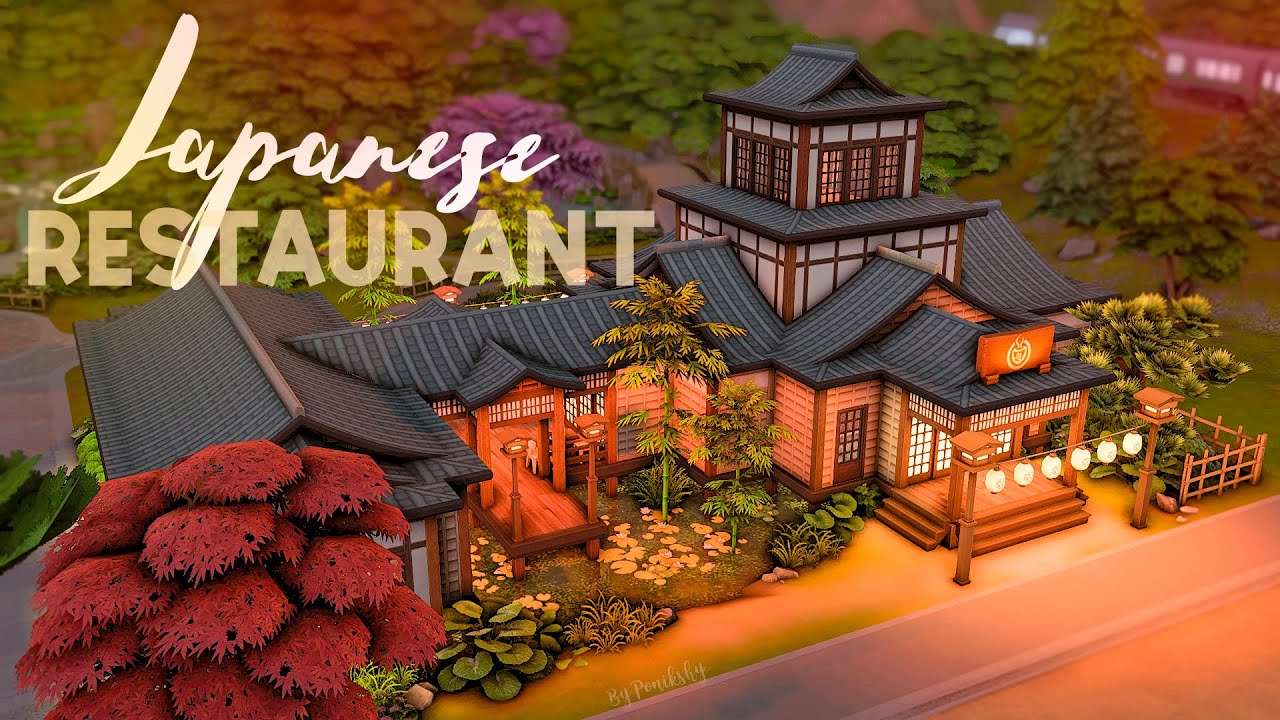 Японский ресторан 🍣 // Строительство The Sims 4 NO CC
