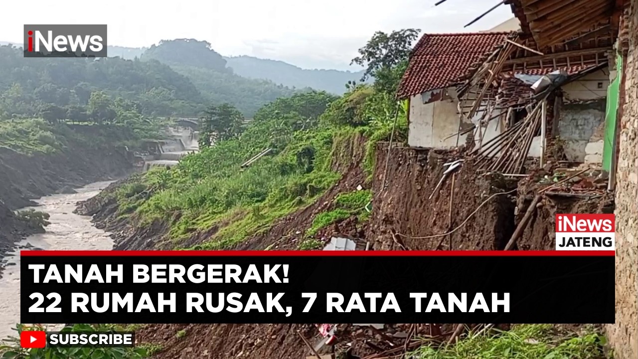 Bencana Tanah Bergerak Terjang Bantaran Sungai Gung Tegal, Warga Mengungsi | iNews Jateng