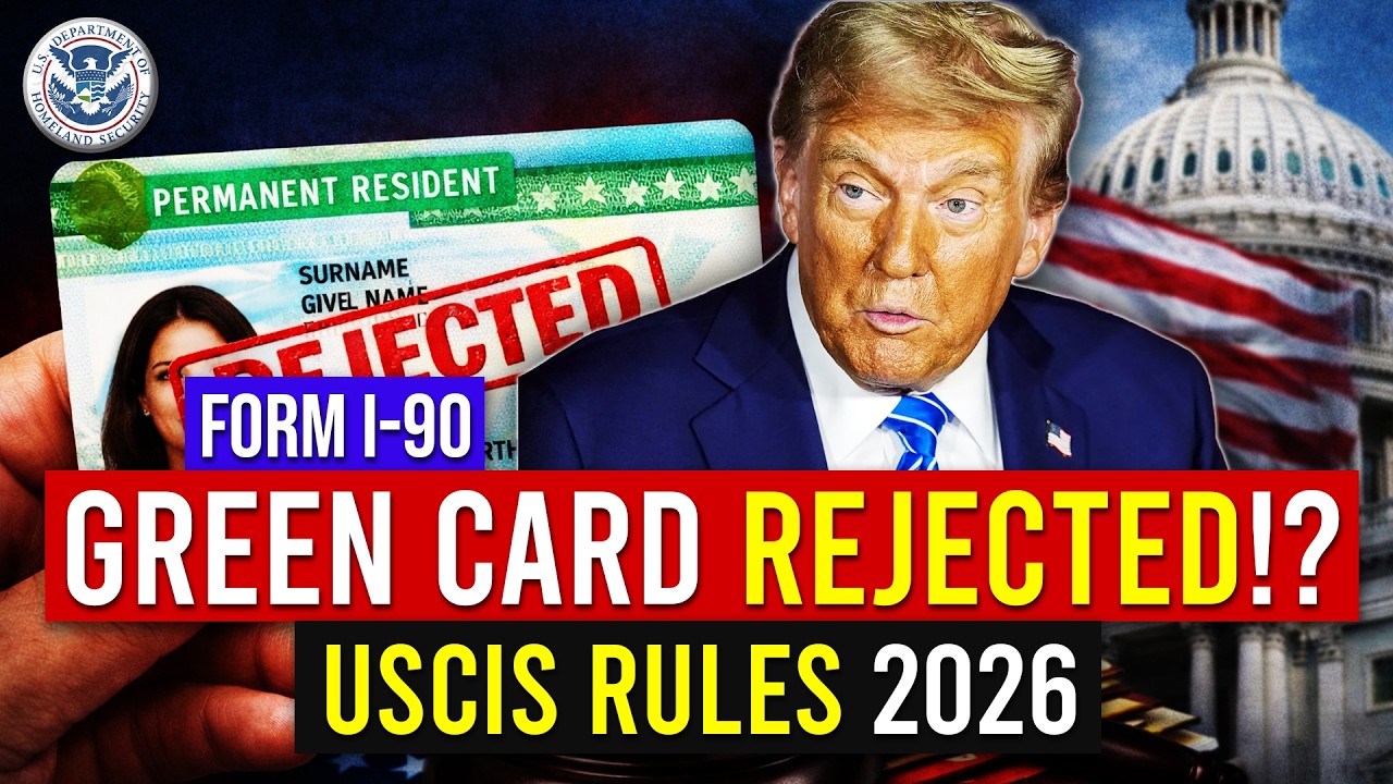В продлении грин-карты отказано: правила USCIS 2026 | Форма I-90 | Иммиграционная служба США | Ос...