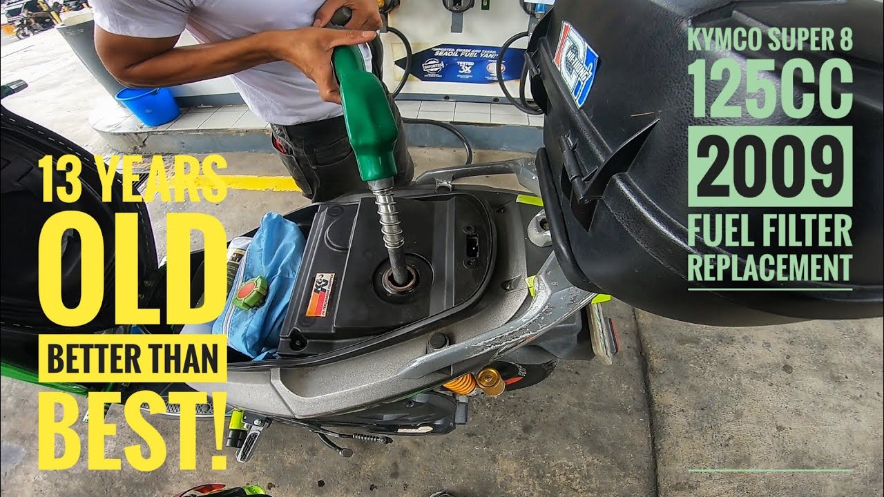 KYMCO SUPER 8 125CC 2009 | FUEL FILTER REPLACEMENT : AFTER 13 YEARS | FULL TANK LAKAS SA GAS!😅