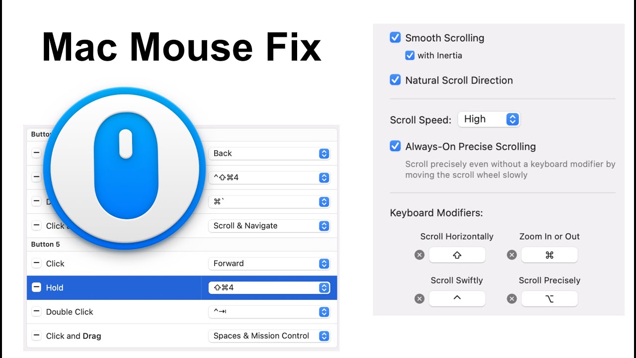 исправление ошибки мыши Mac для настройки мыши