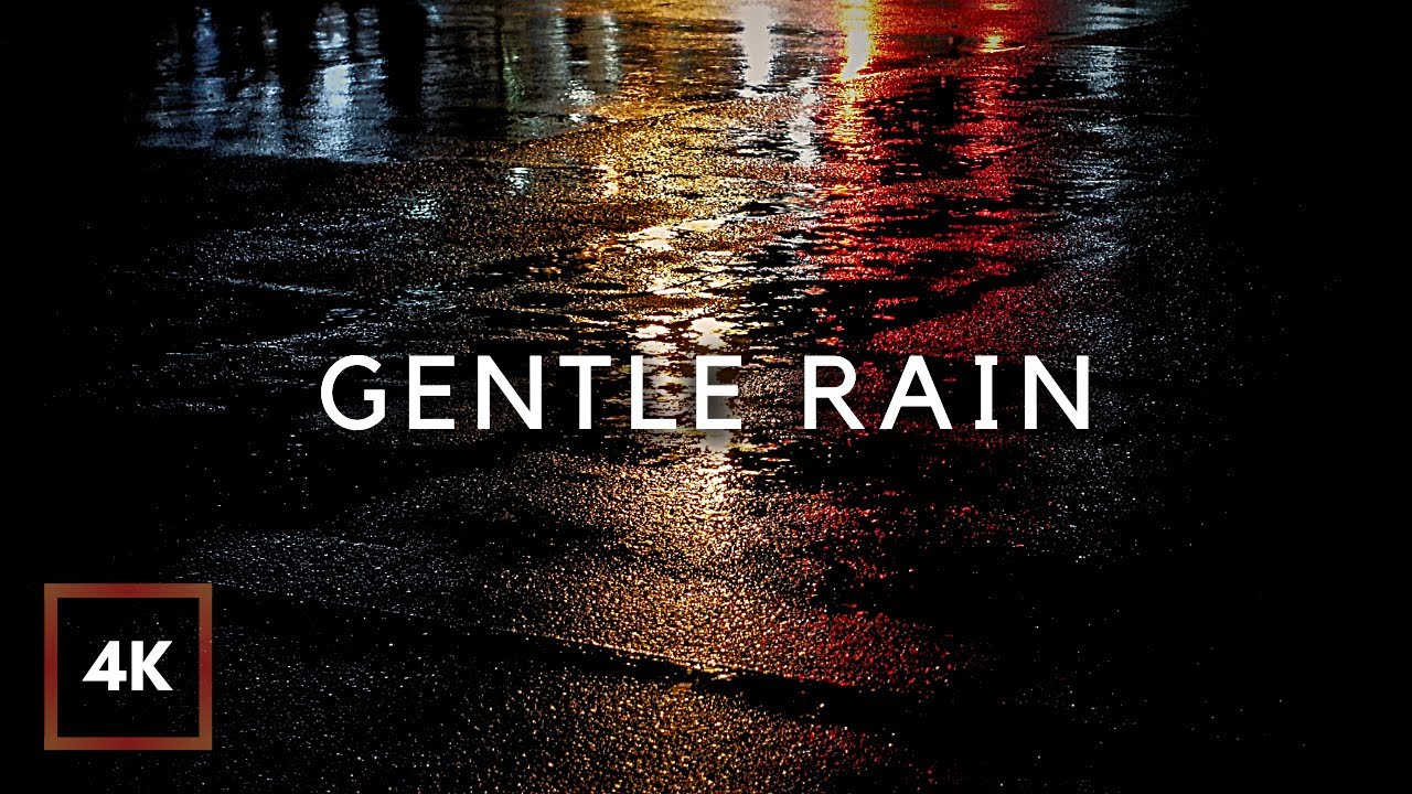 GENTLE NIGHT RAIN Sounds on Road | Rain Sounds for Sleeping, Rain for Deep Sleep