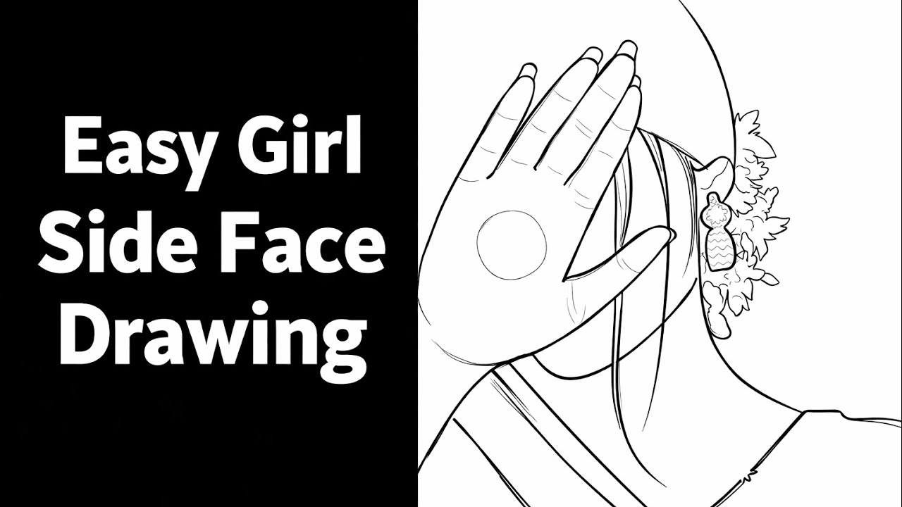 Easy Girl Side Face Drawing Tutorial Step by Step | Traditional Hairstyle Sketch | Beautiful art l