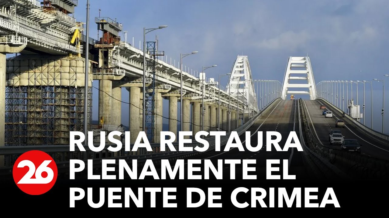 Rusia restaura plenamente el puente de Crimea