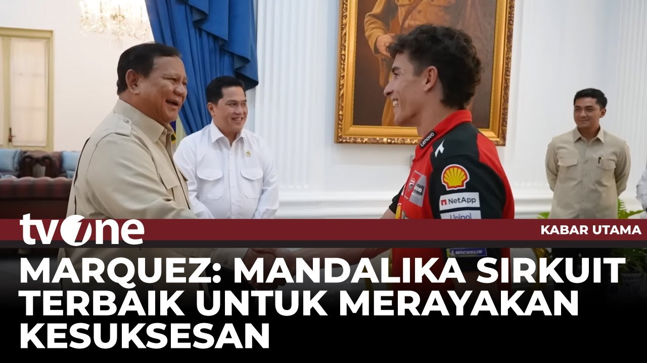 Momen Presiden Prabowo Bertemu Pembalap Juara Dunia Marc Marquez | tvOne