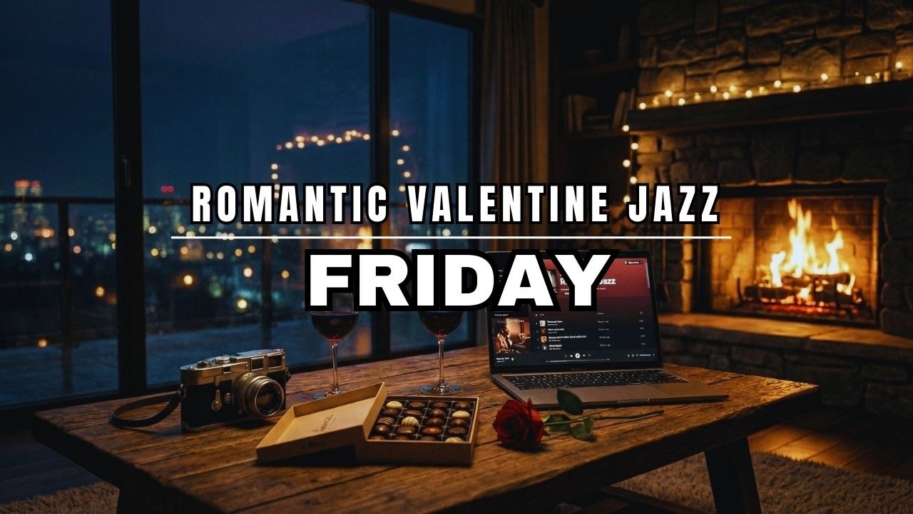 🔴 Romantic Valentine Jazz 🌹 Heavy Thunderstorm & Smooth Jazz for Date Night [Relaxing]