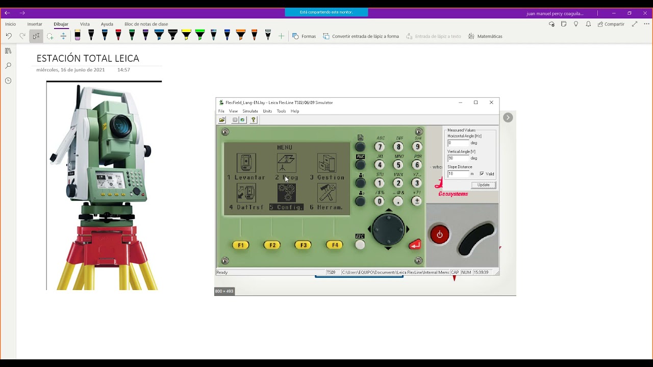 CONFIGURACIÓN DE ESTACIÓN TOTAL LEICA PARA LEVANTAMIENTO CON EMULADOR