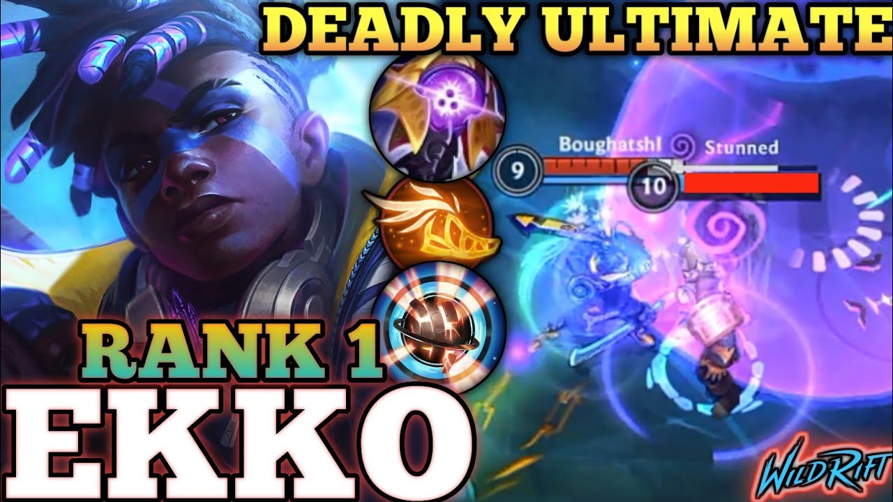 EKKO NO DEATH + QUADRAKILL! SMOOTH ULT COMBO EXECUTION - TOP 1 GLOBAL EKKO BY Boughatshl - WILD RIFT