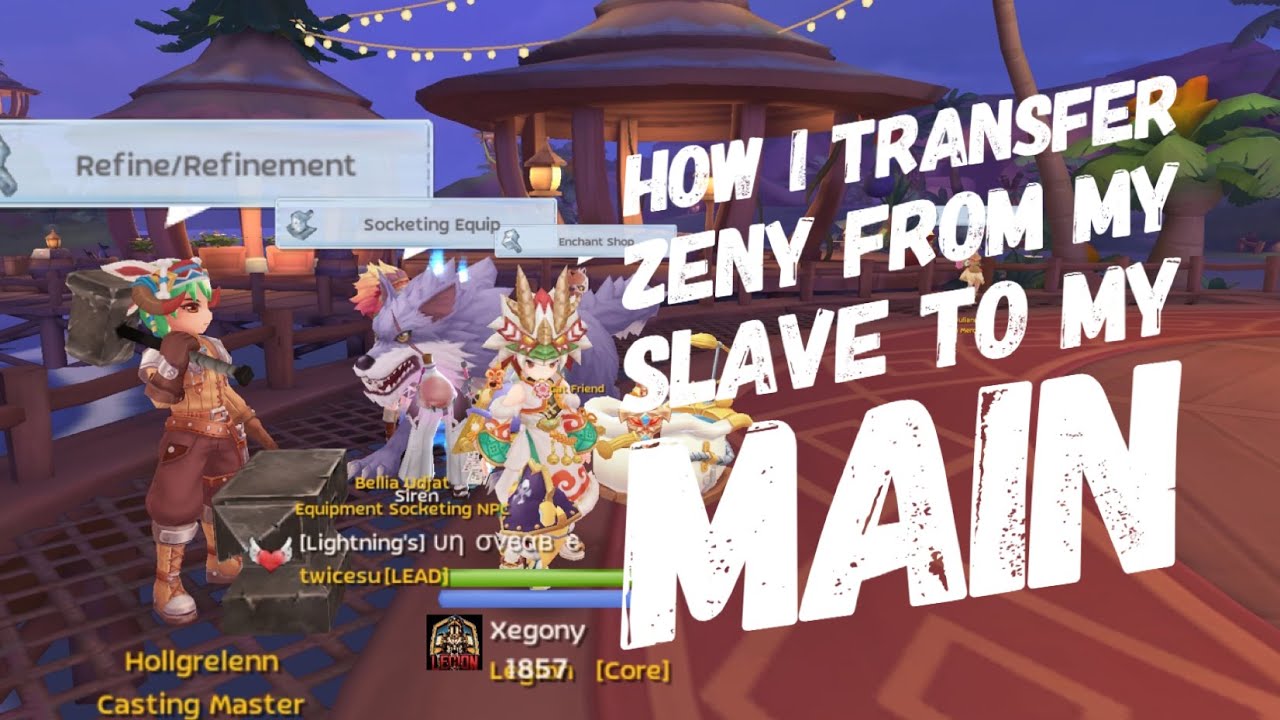 Ragnarok M: How I transfer zeny from my slave to my Main fast with a few methods