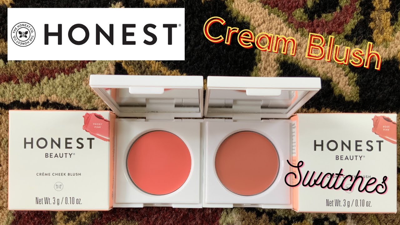 Honest Beauty Cream blushes Peony Pink & Rose Pink Swatches