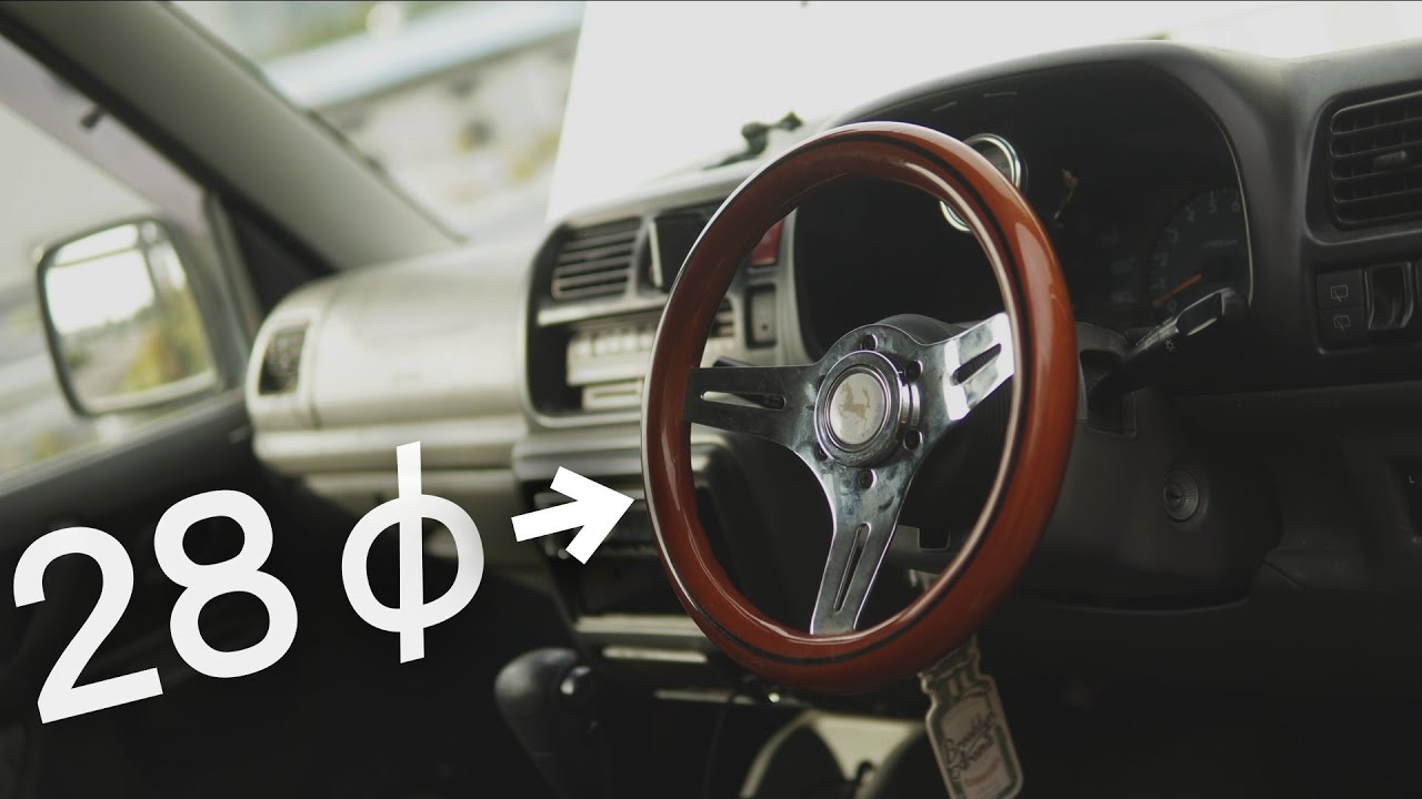 【ジムニー】JB23のステアリングを交換！超小径ハンドル付けてみたww