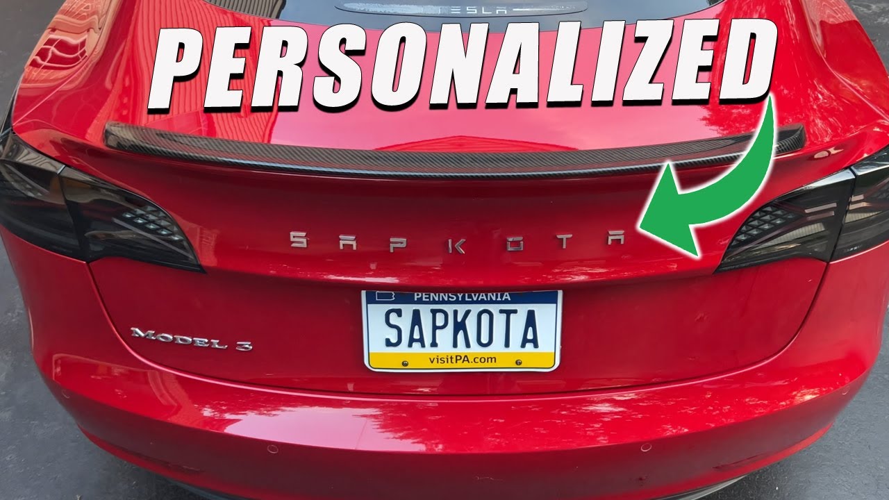 NEW Custom Personalized Rear Emblems For Tesla - Roadster Style 2022