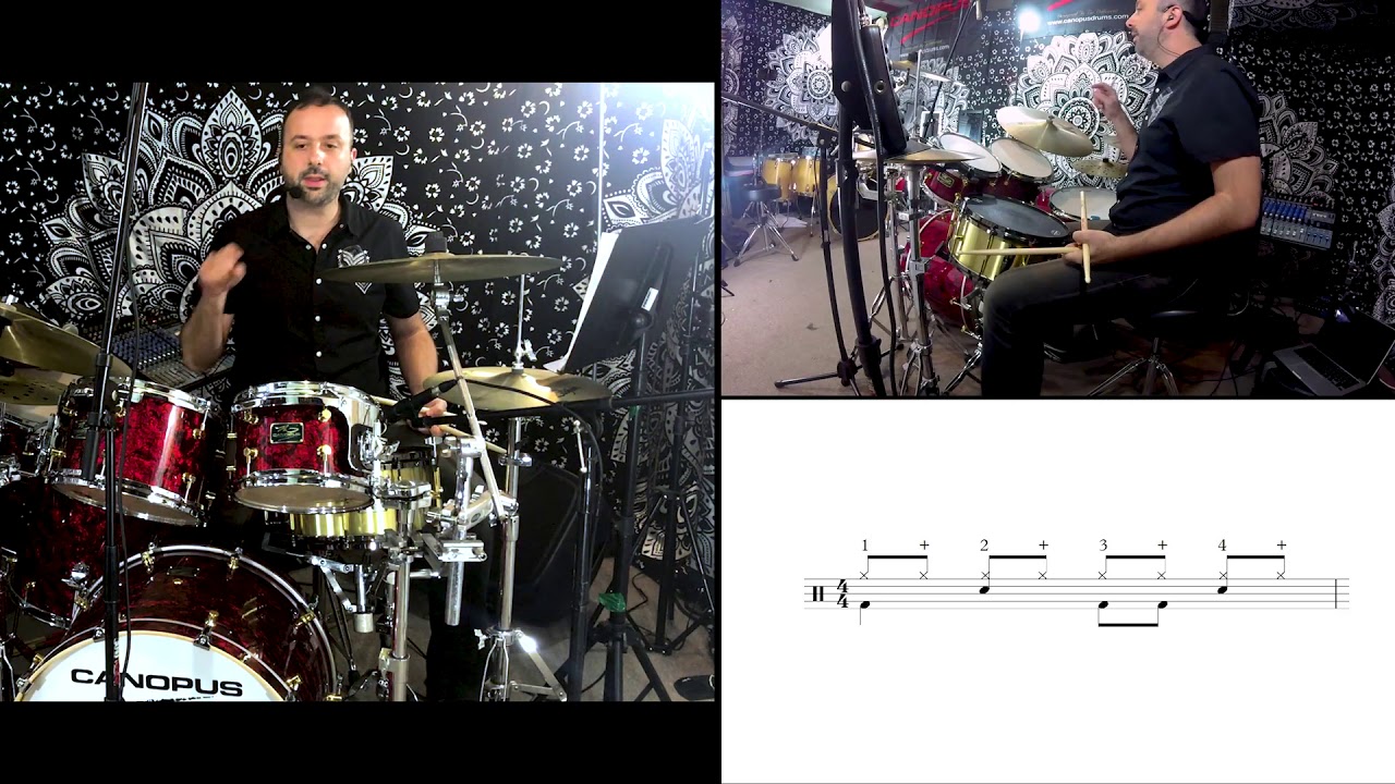 How to read drum music notation for basic beat (Beginner) - by Thanasi #3