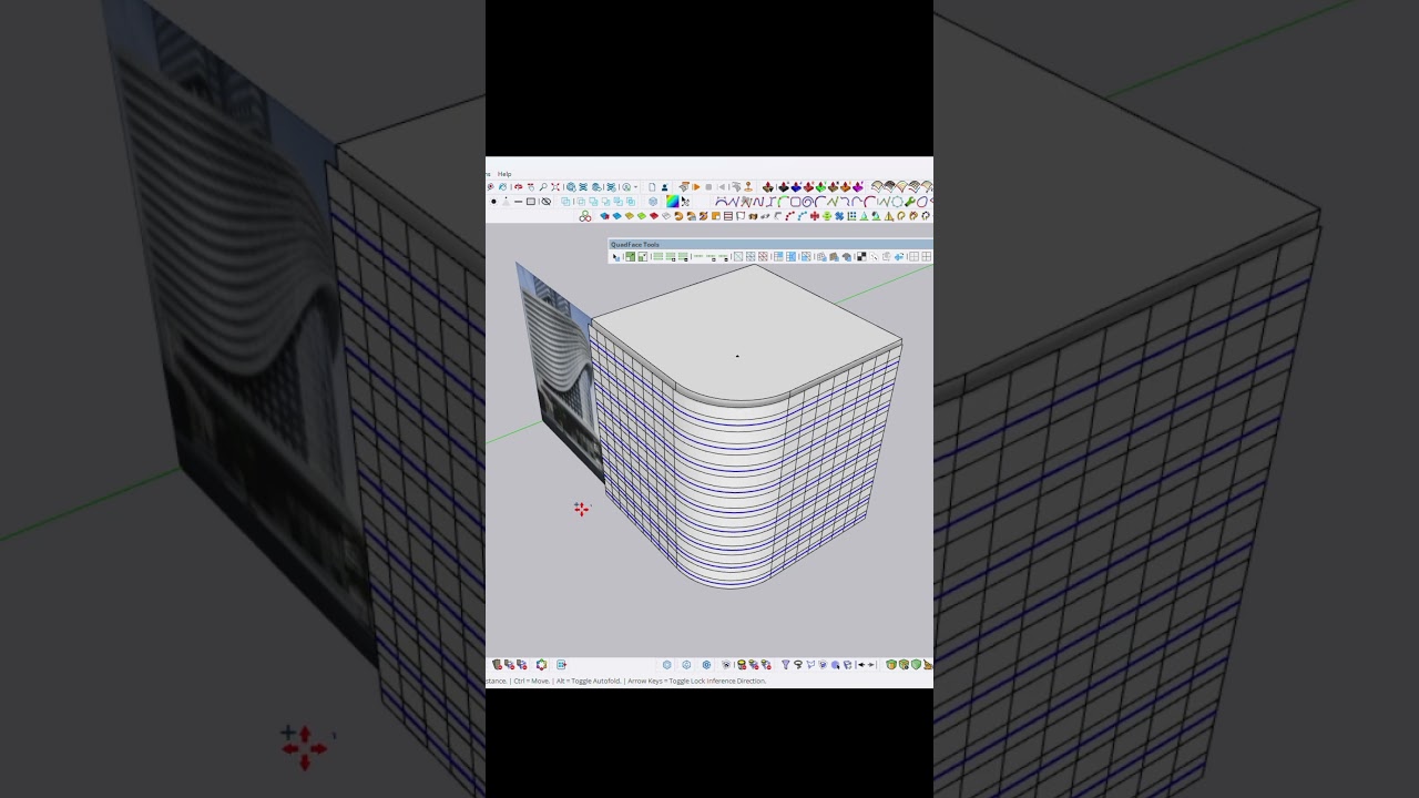 create complex FACADE IN SKETCHUP / sketchup tutorial ADVANCE