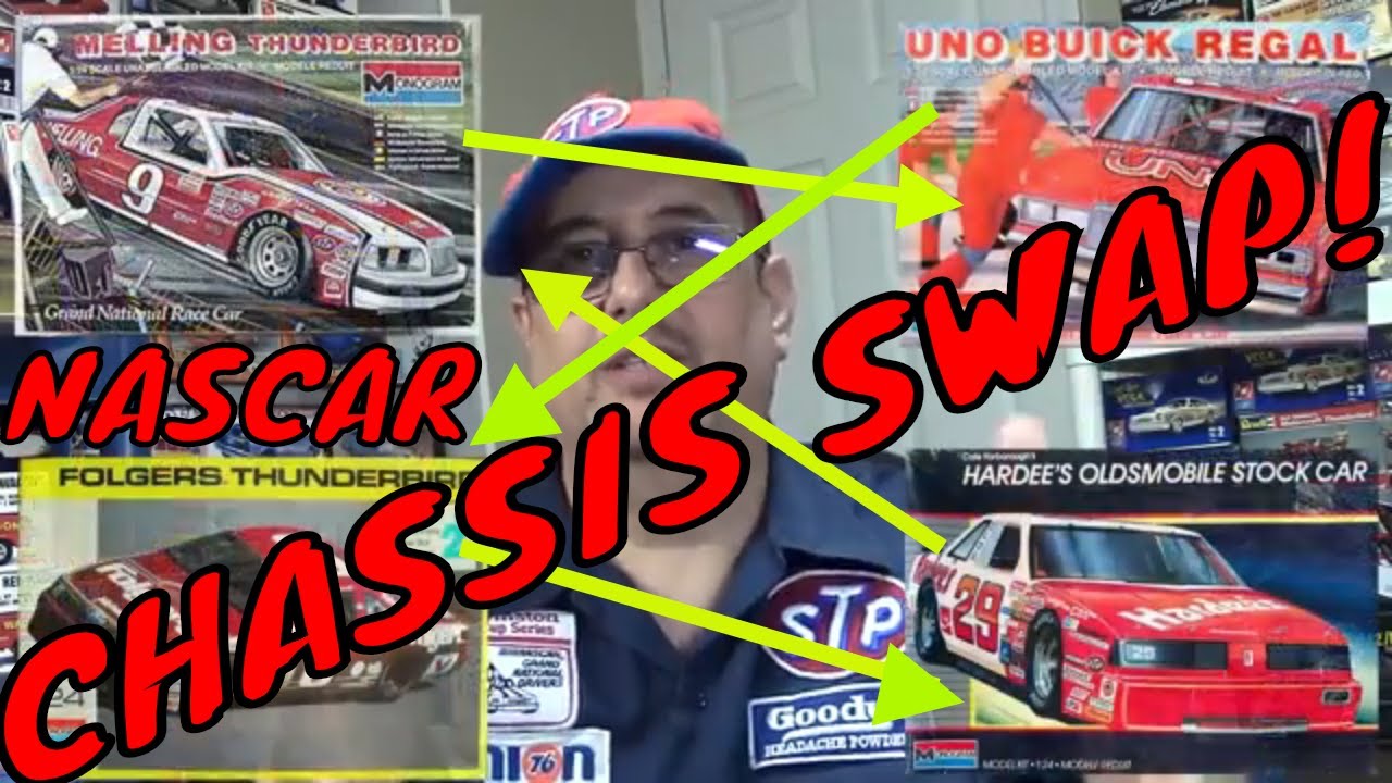 Ep. 35 Monogram 80's NASCAR Chassis Swap (Ford chassis/GM Skin)