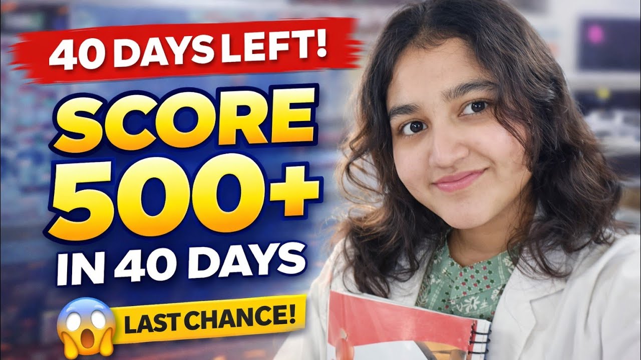 40 days left for NEET 😭 STILL Possible to score 500+ | Real comeback plan #neet2026 #neet