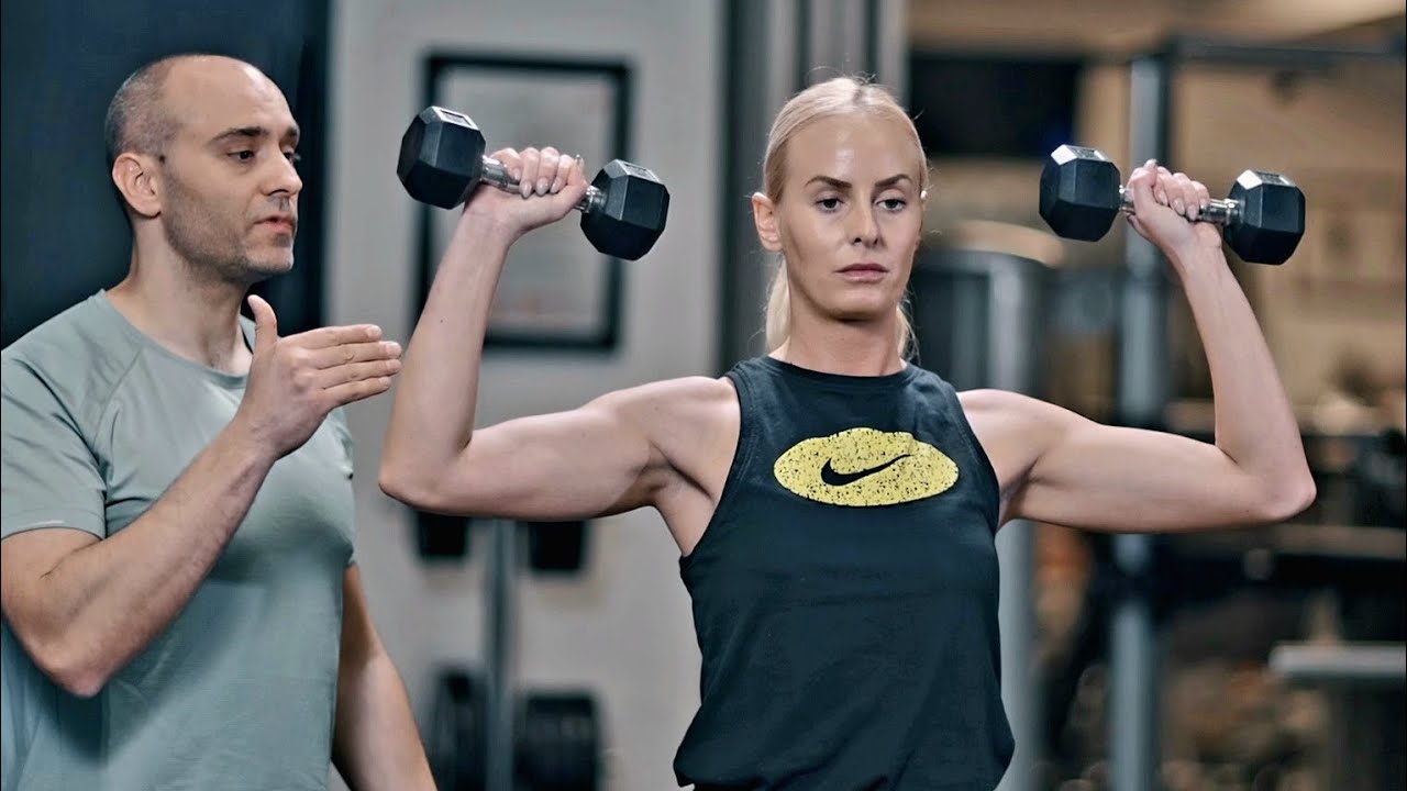 Rameni potisak bućicama / Shoulder press with dumbells @coachdejic