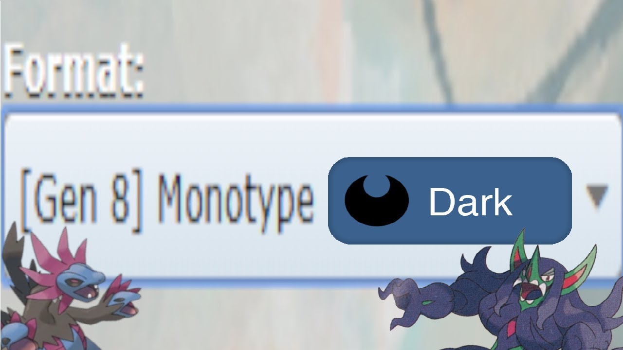 The Pokemon Showdown Monotype Dark Experience
