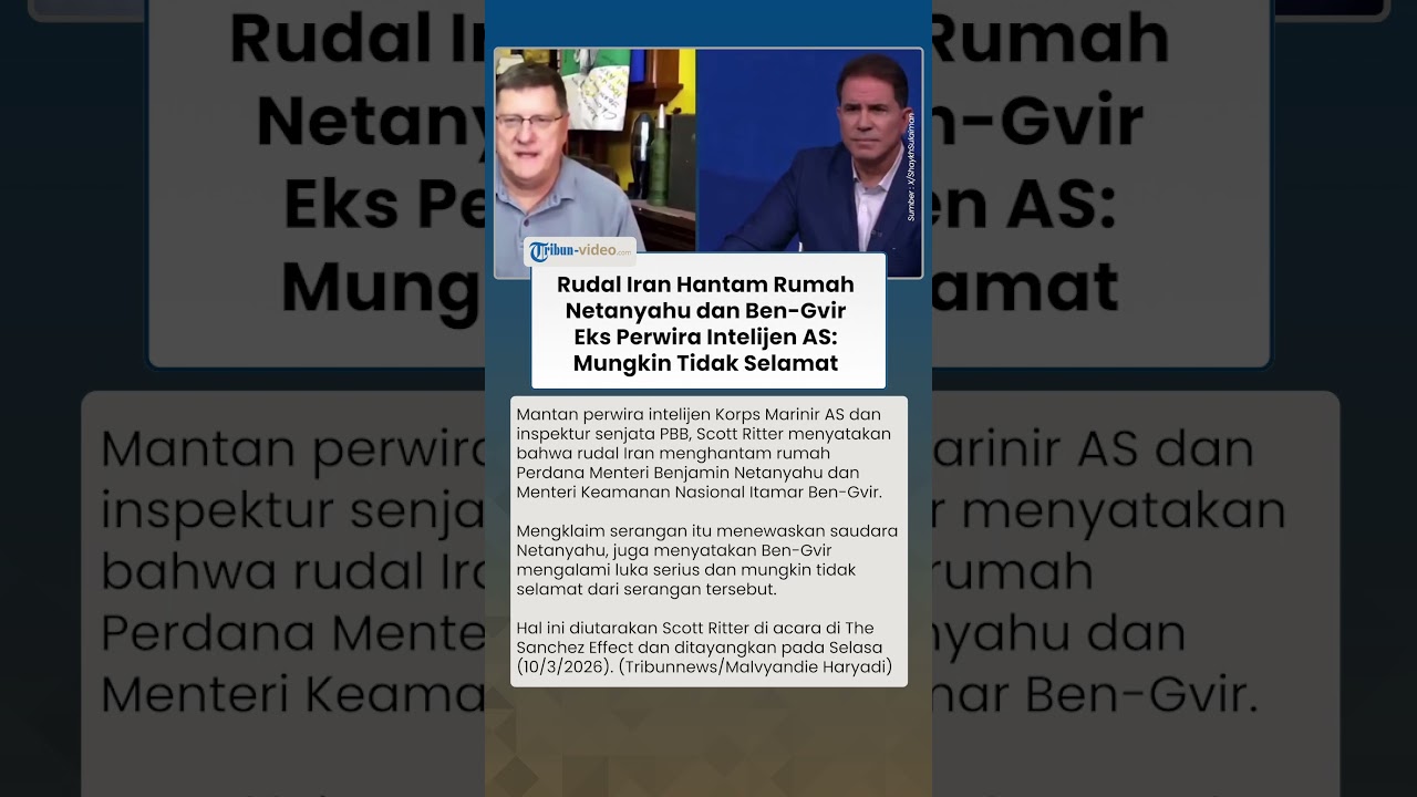 Eks Perwira Intelijen AS Sebut Rudal Iran Hantam Rumah Netanyahu dan Ben-Gvir: Mungkin Tidak Selamat