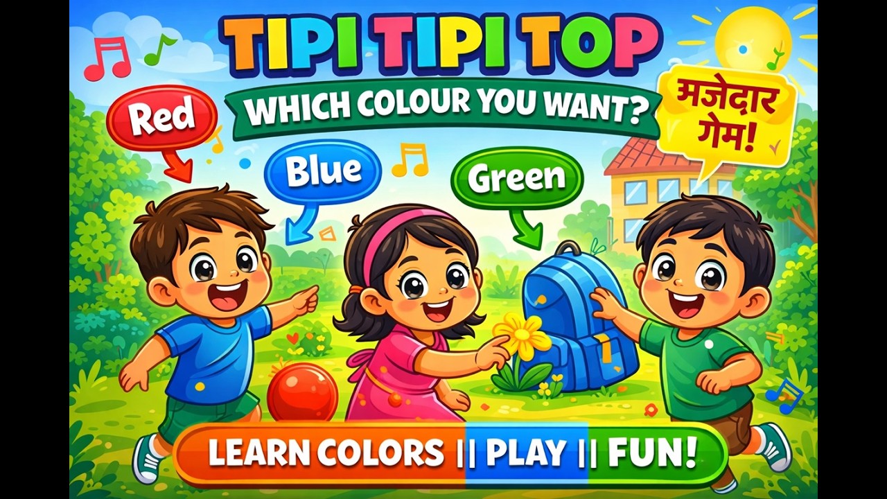टिपि टिपि टॉप || Which Colour You Want? | Kids Fun Game | kids Activity Song