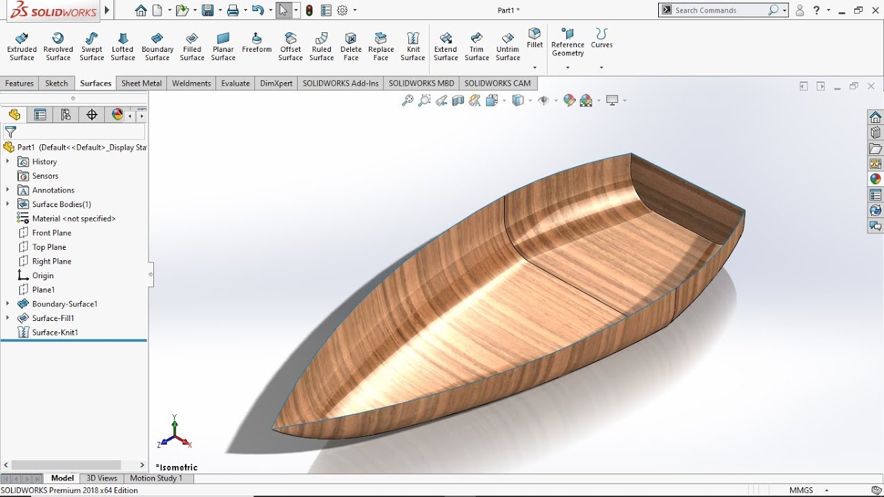 Design a Boat Use Solidworks