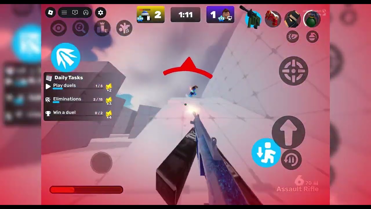 Playing default loadout gamemode in Roblox rivals