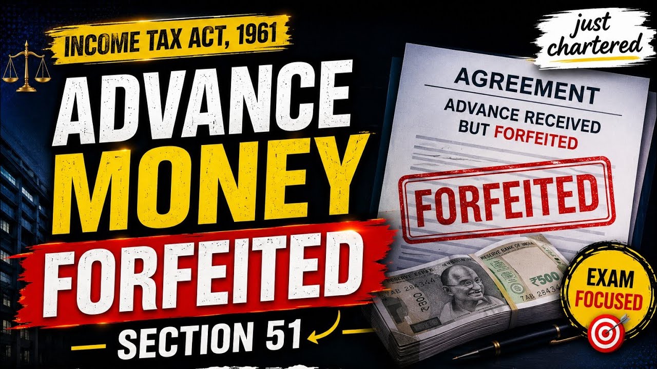 CAFinal/Inter Advance money forfeited topicof capital gain  #cafinal#cainter#cafinaldt#dt#idt#caexam