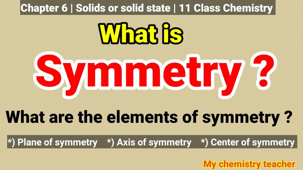 What is Symmetry | Symmetry of crystalline solids | Symmetry in Crystalline Solids