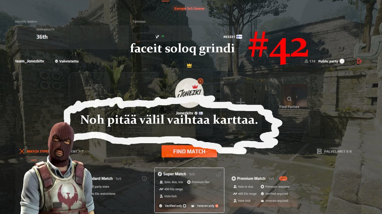 CS2 Faceit soloq noh pitää välil vaihtaa karttaa. (EP42)