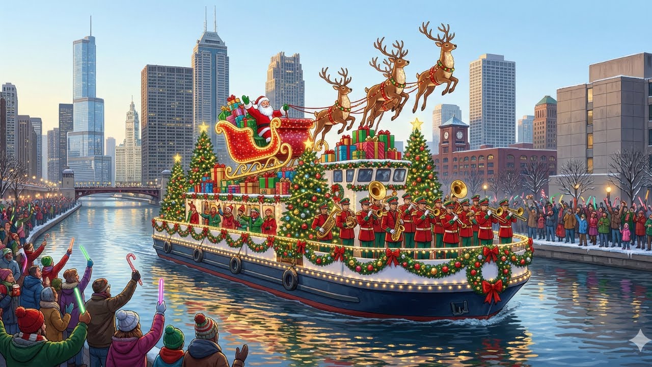 Macy’s New Year Parade 2026 on Chicago River | 180 Giant Floats, Fireworks & Jet Flyover (4K)