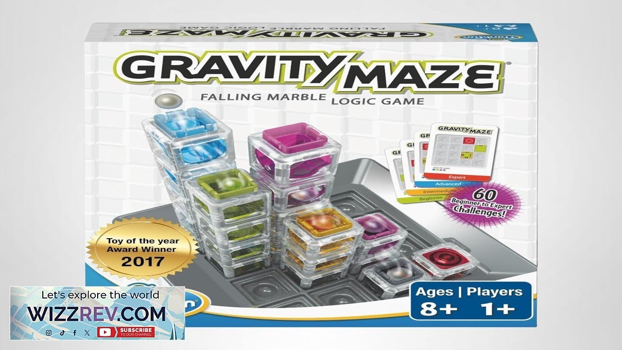 ThinkFun Gravity Maze Falling Marble Logic Game Challenging STEM Toy
