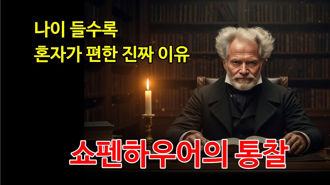 요즘 따라 사람 만나는 게 피곤한 당신에게 | 쇼펜하우어가 전하는 '고독의 품격' [어른의 철학 EP.1]