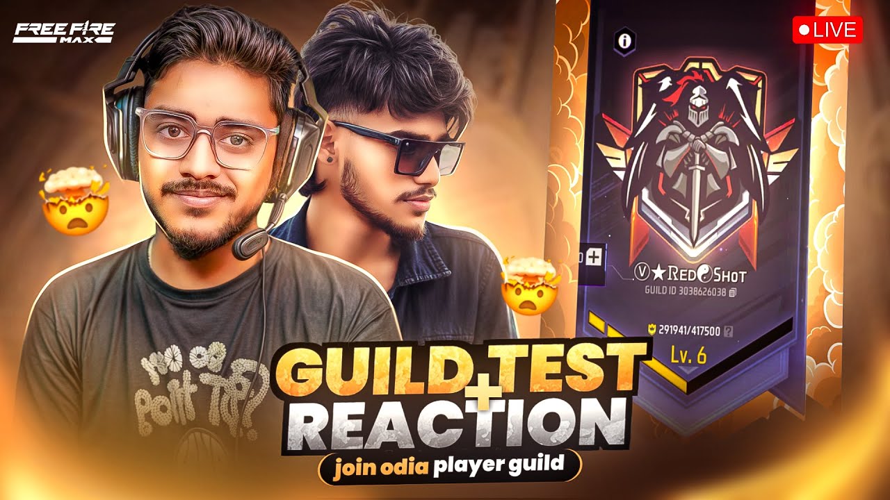 🔴1 V 1 GUILD TEST LIVE ||  FREEFIRE LIVE