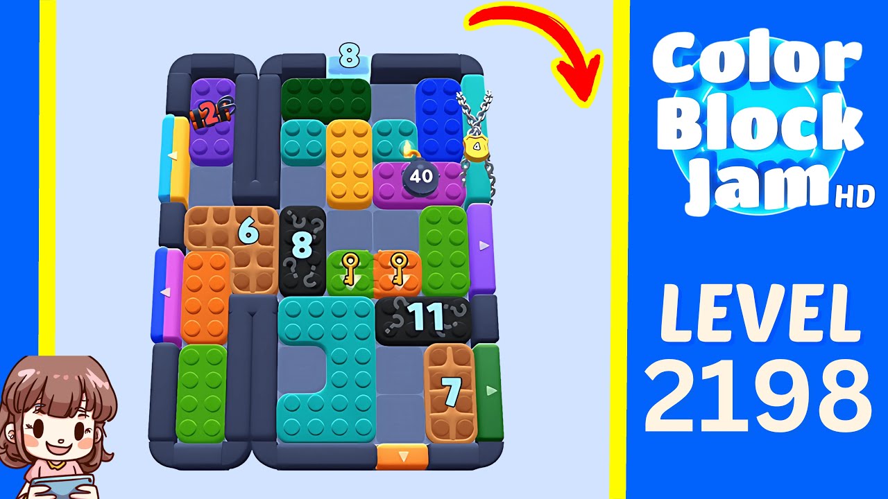 Color Block Jam Level 1296 (2198) Solution Walkthrough