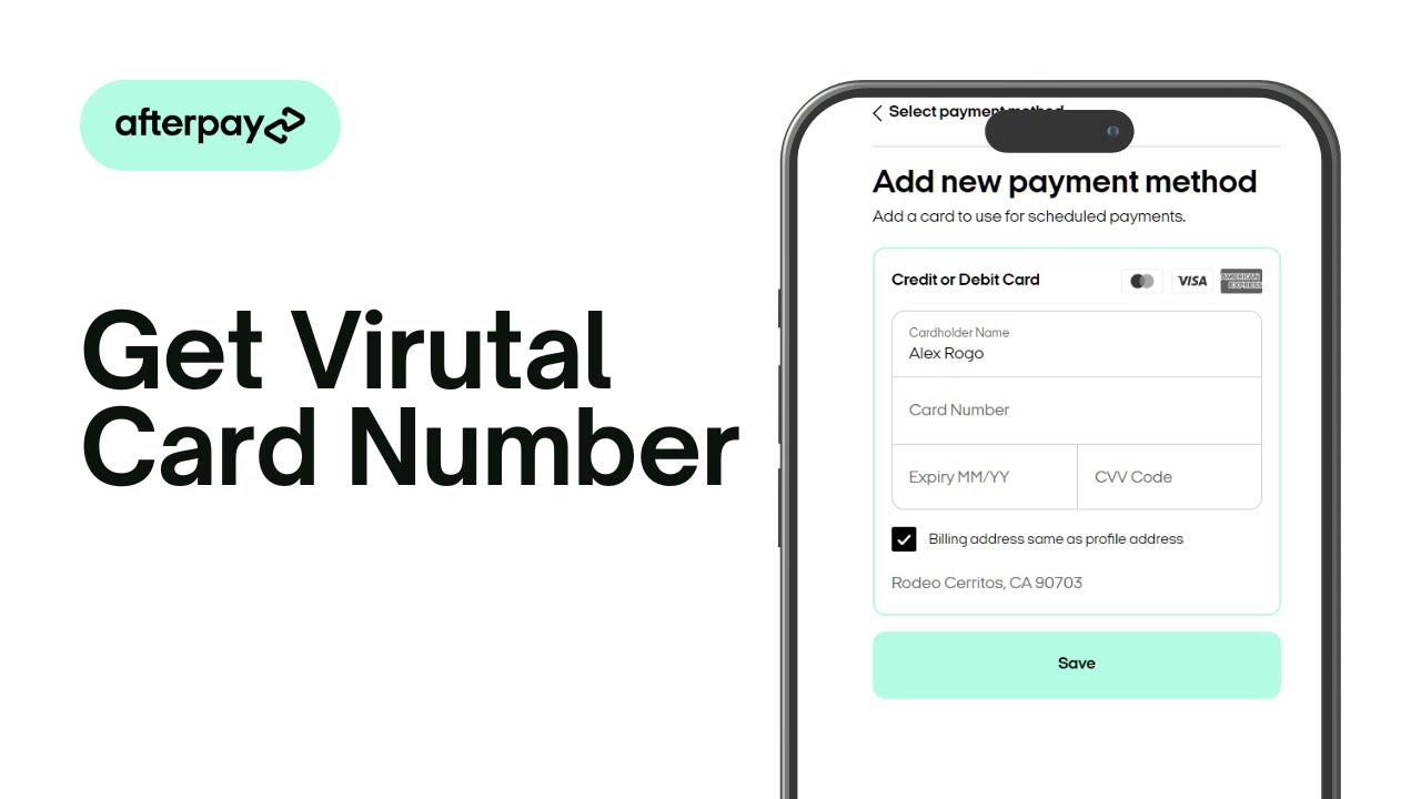 How to Get an Afterpay Virtual Card Number