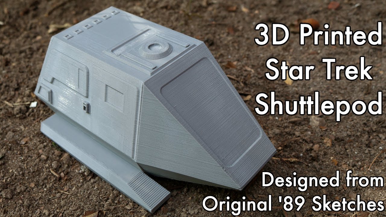 Star Trek Shuttlepod: 3D Printed from 1989 Sketches!