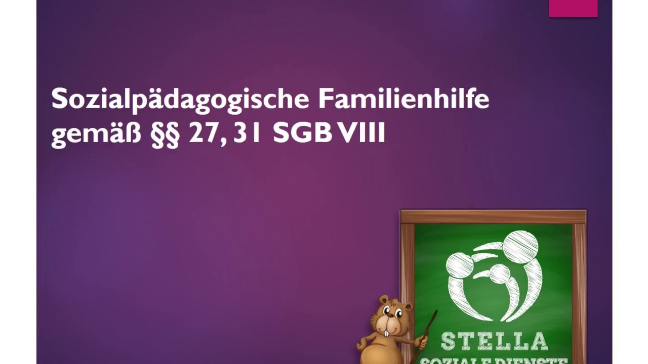 Sozialp&auml;dagogische Familienhilfe gem&auml;&szlig; &sect;&sect;27, 31 SGB VIII