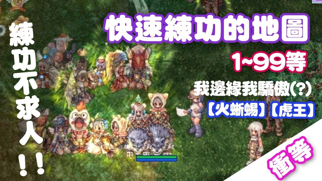 TWRO【衝等密技】99等前-快速練功地圖地點解說【火蜥蜴】【虎王】【仙境傳說】【練功不求人】by路路雲