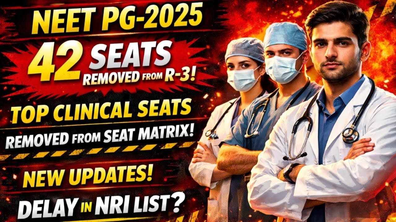 NEET PG-2025|42 SEATS REMOVED FROM SEAT MATRIX!NRI LIST?|NEW UPDATES?#AsNEET#neetpg2025#seats#cutoff