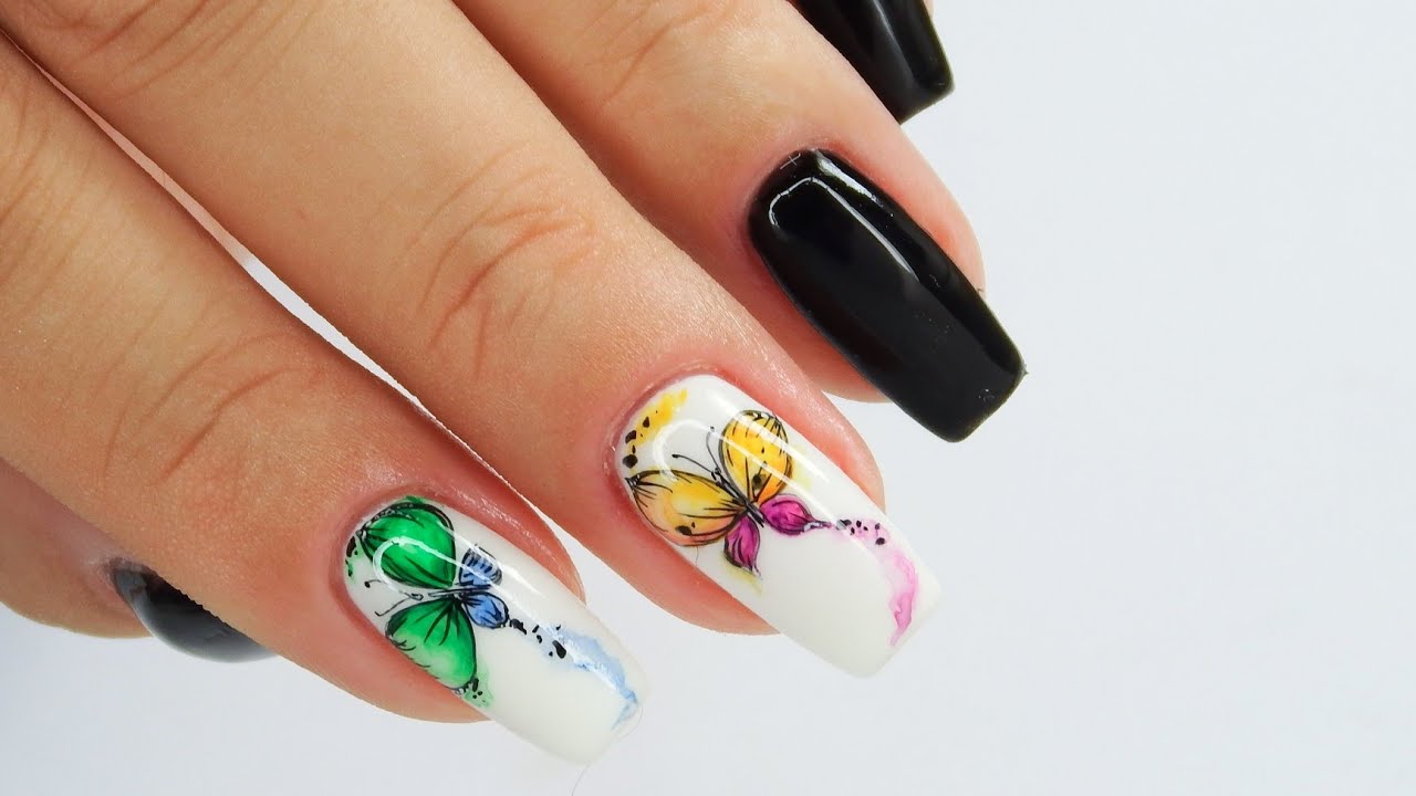 Butterfly nails art tutorial / Eveline Cosmetics