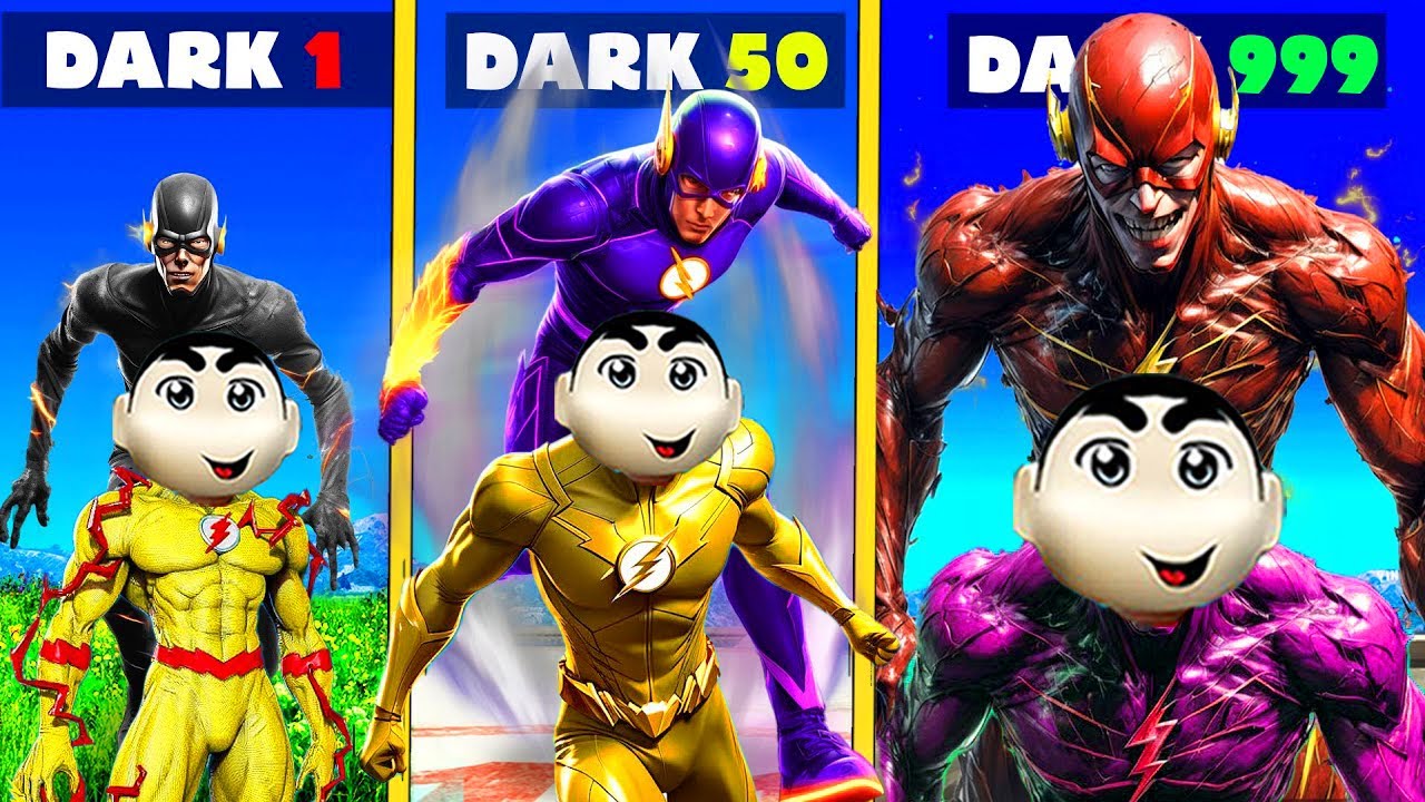 Franklin&Shinchan Become Dark⚡Flash Upgrade🔥Suit In Gta5 Telugu