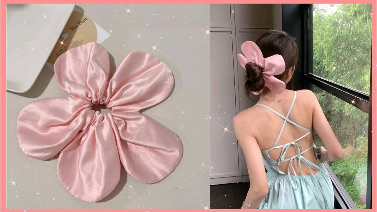 SCRUNCHIE FLOR precioso/Diy Tutorial Facil y Rapido idea de negocio/ TENDENCIA 2024