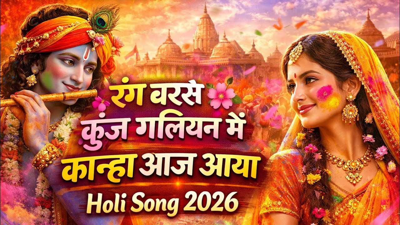रंग बरसे कुंज गलियन में 🌸 कान्हा आज आया | Holi Song 2026 #RangBarse  #KanhaHoli  #HoliSong2026